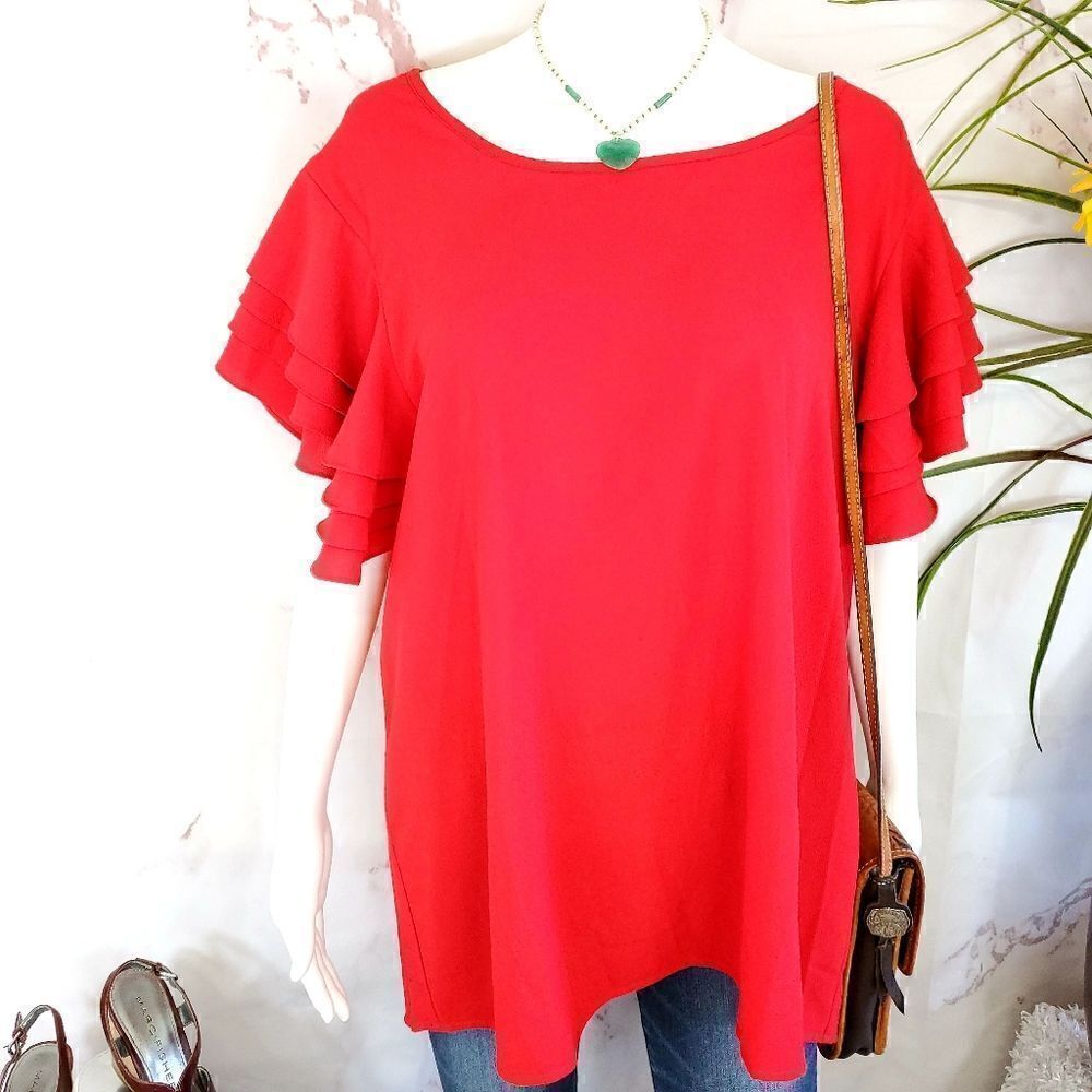 ASOS Umgee adorable layered ruffle sleeve top - Picture 5 of 7